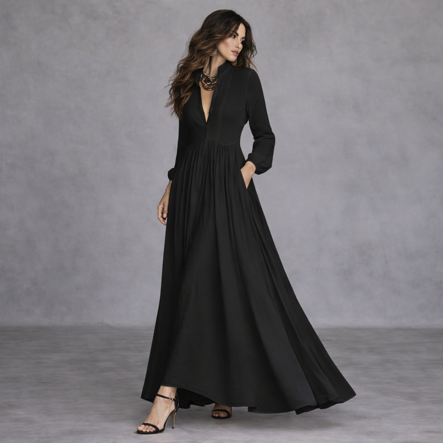 Alvito – Vestido Maxi de Linho e Algodão