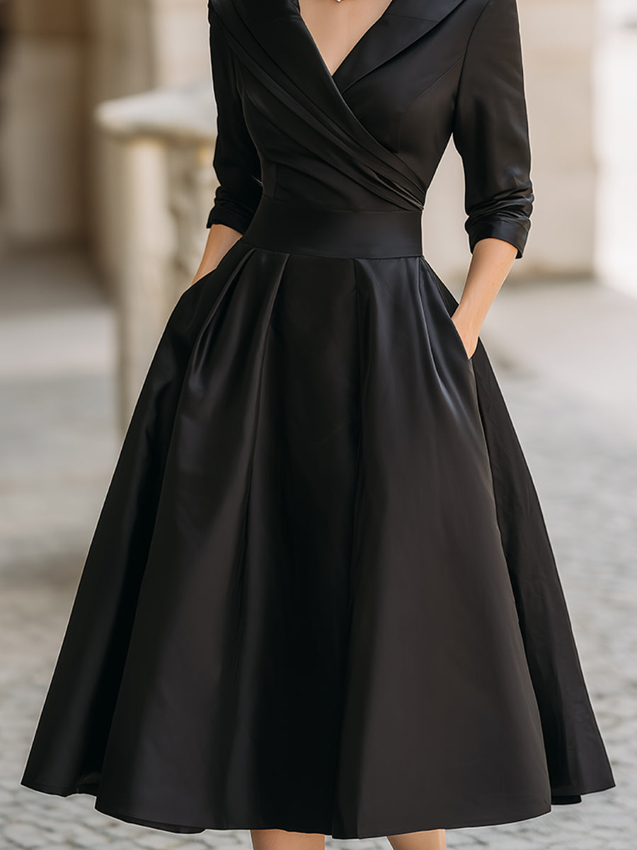 Vila Real – Vestido Midi em Cetim