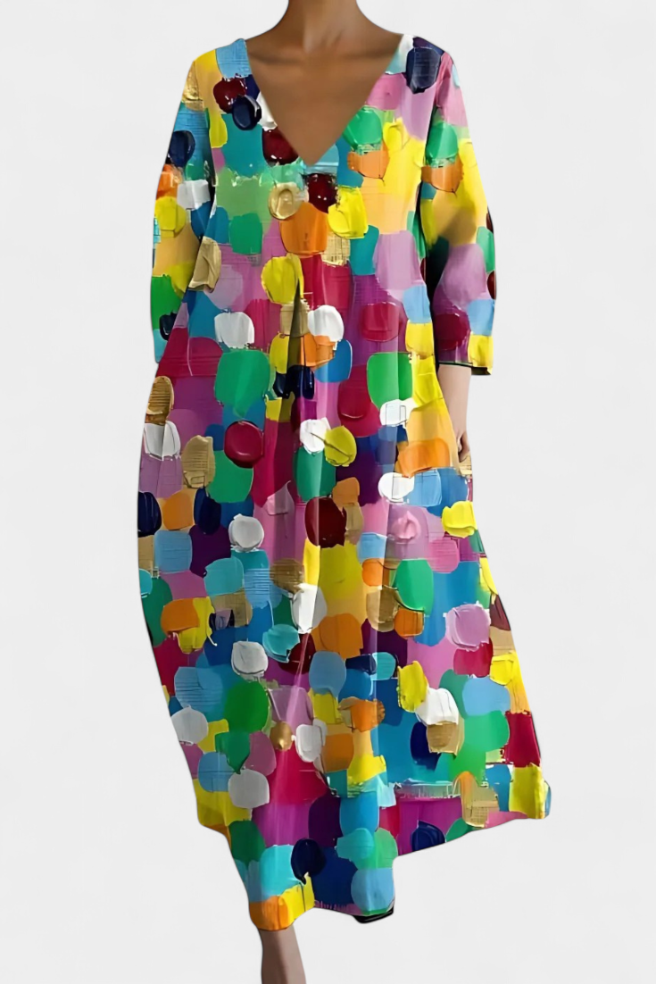 Reguengos – Vestido Fluido com Decote em V