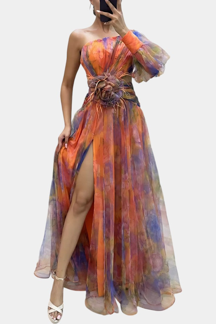 Miranda do Corvo – Vestido Maxi Assimétrico