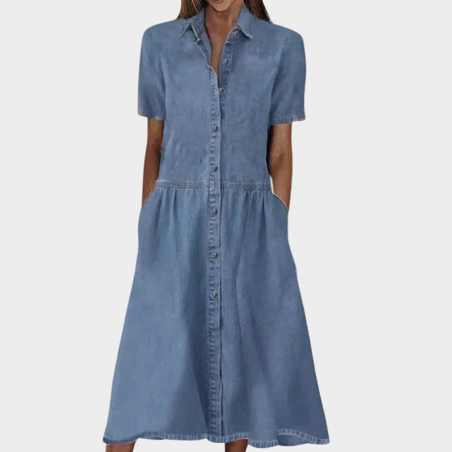 Feira – Vestido Midi de Ganga