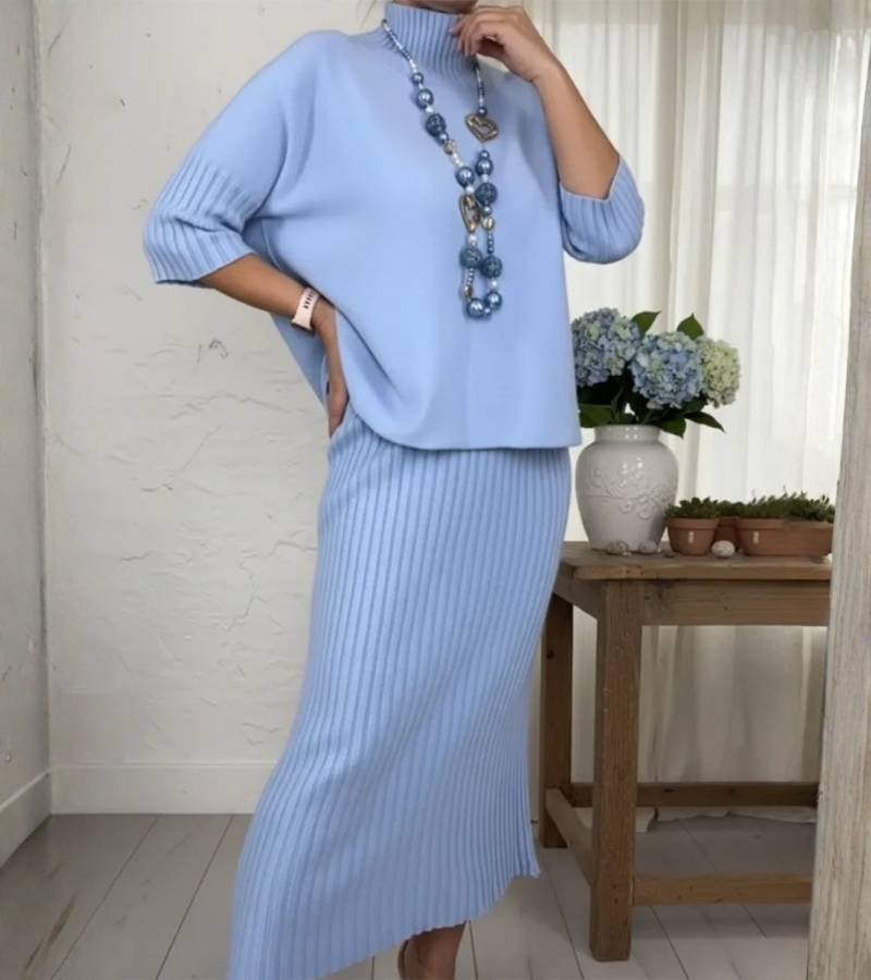 Belver – Conjunto de Malha com Saia Midi