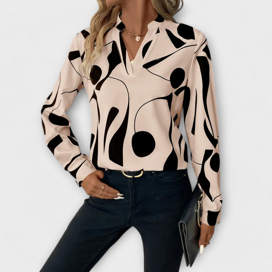 Santo Amador – Blusa com Padrão Abstrato
