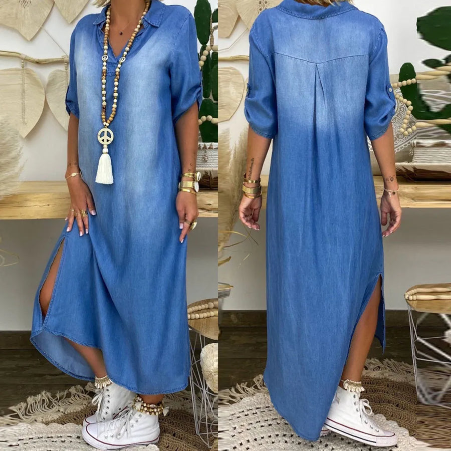Parada – Vestido Longo com Aspeto de Ganga