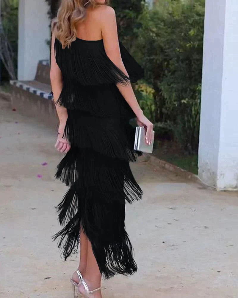 Sernande – Vestido Longo com Franjas
