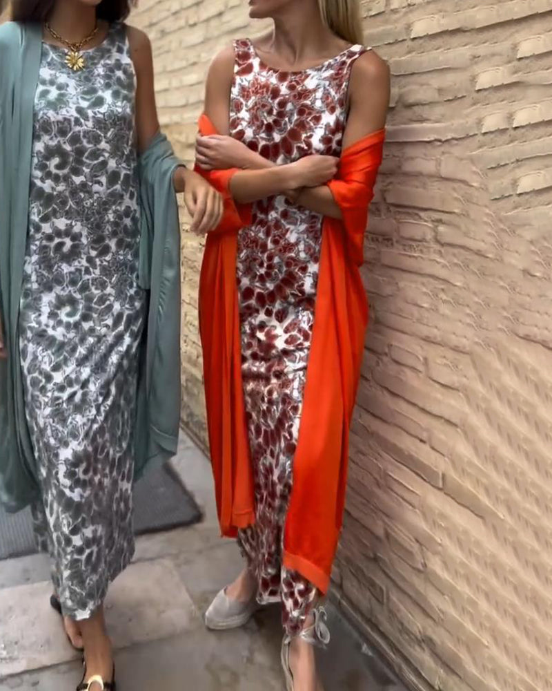 Alfundão – Conjunto de Vestido Longo e Jaqueta