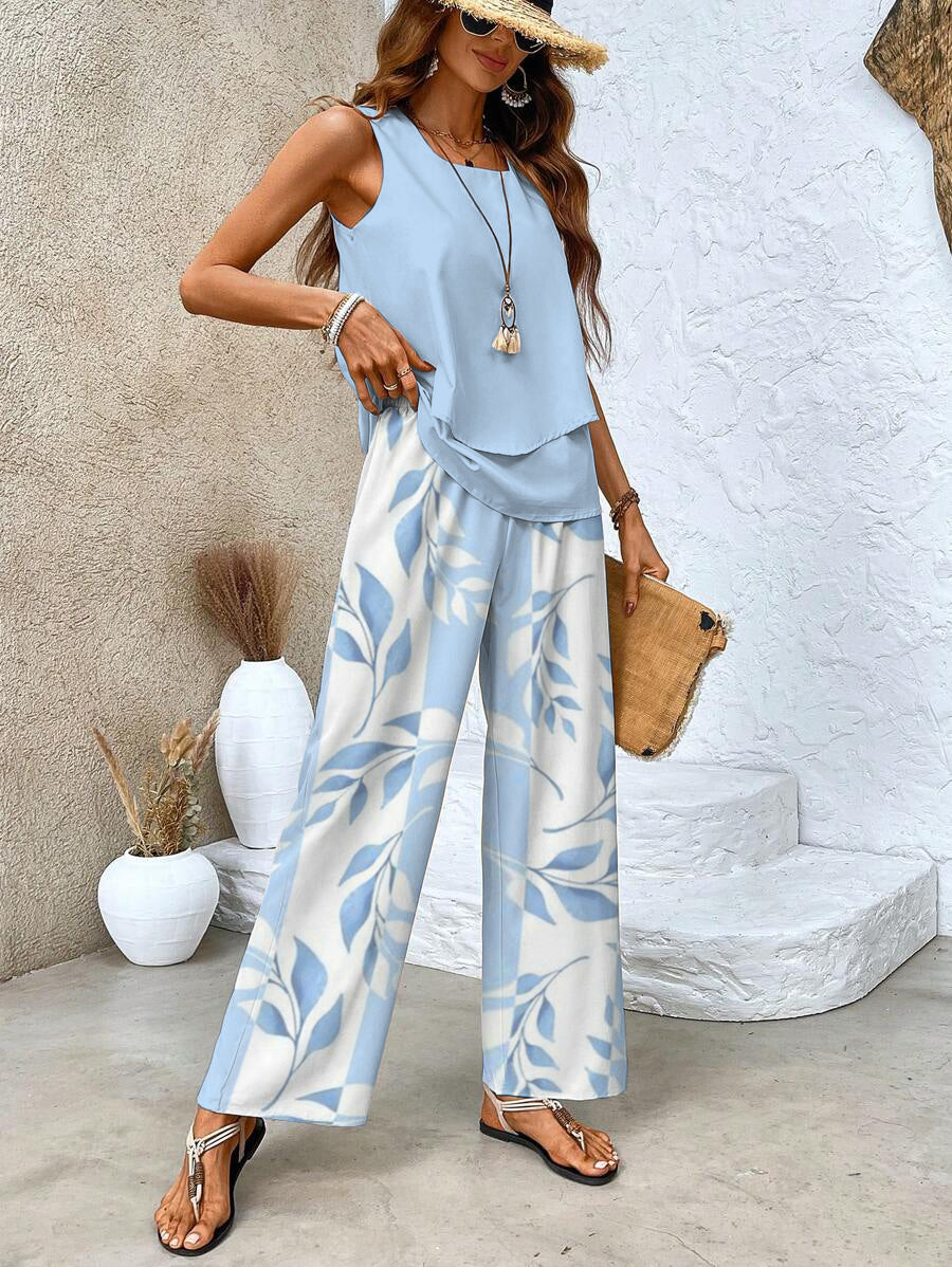 Tourém – Conjunto de Blusa e Calças Floral