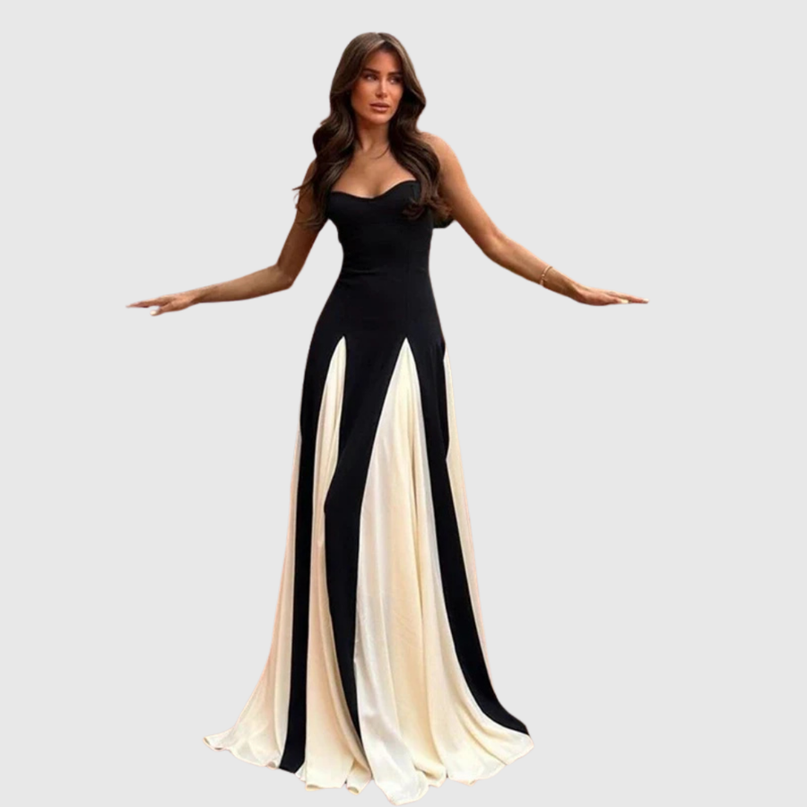 Brandara – Vestido Longo com Corpete Coração