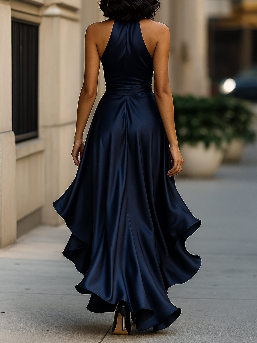 Vila de Rei – Vestido Maxi de Cetim para Noite