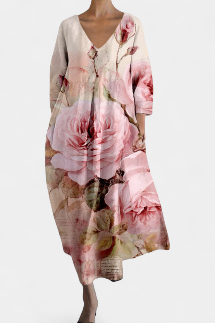 Reguengos – Vestido Fluido com Decote em V
