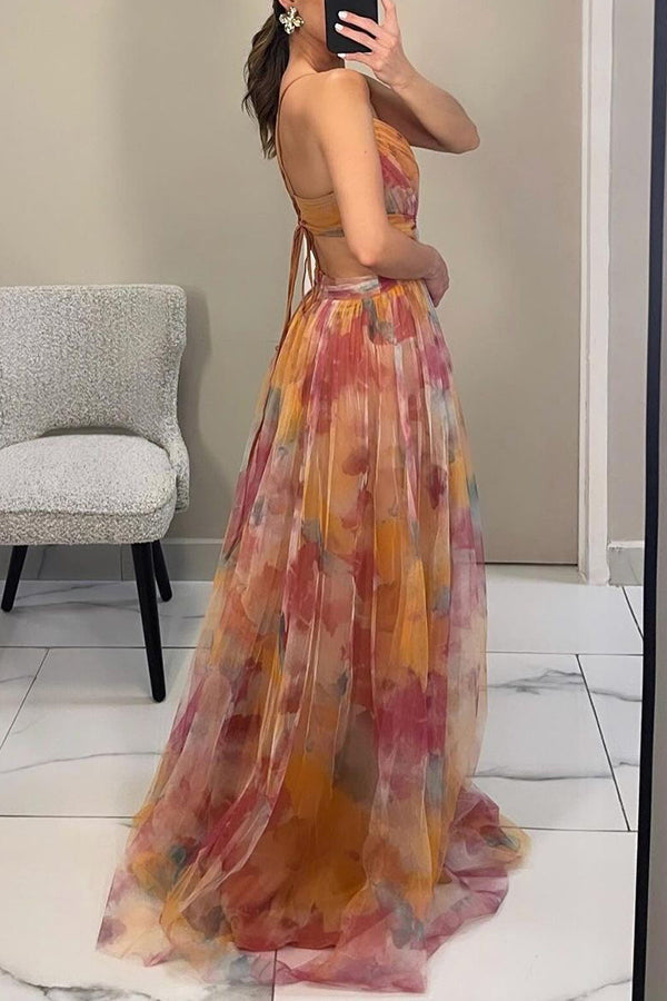 Codeçoso – Vestido Longo com Estampado Floral