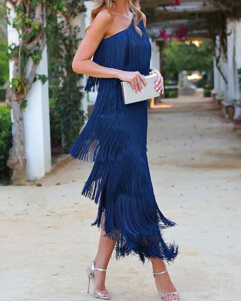 Sernande – Vestido Longo com Franjas