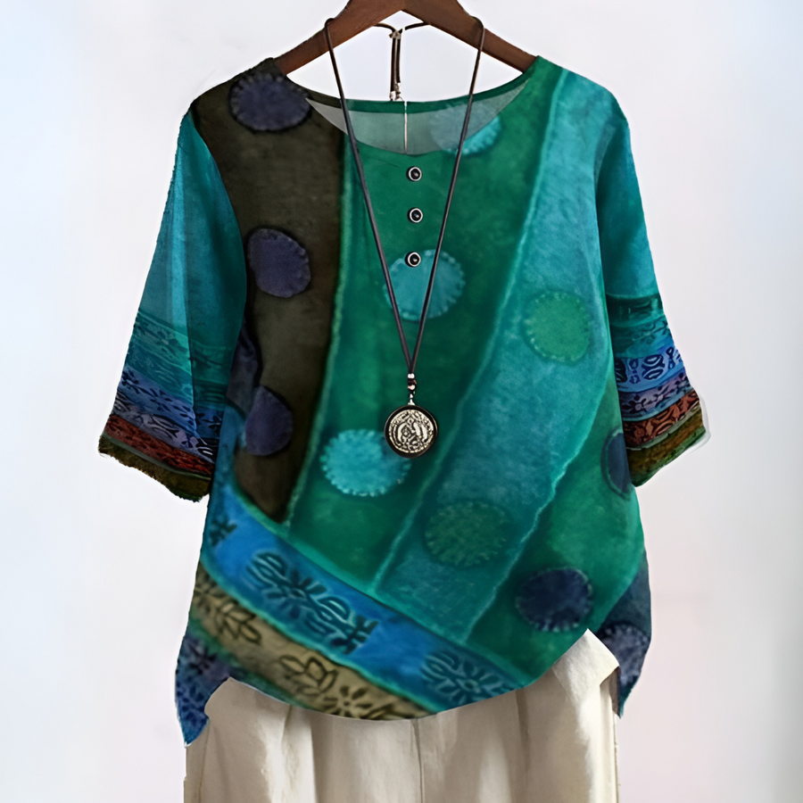 Meixedo – Top Boho com Decote em Nó