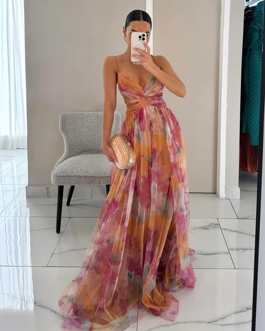 Codeçoso – Vestido Longo com Estampado Floral
