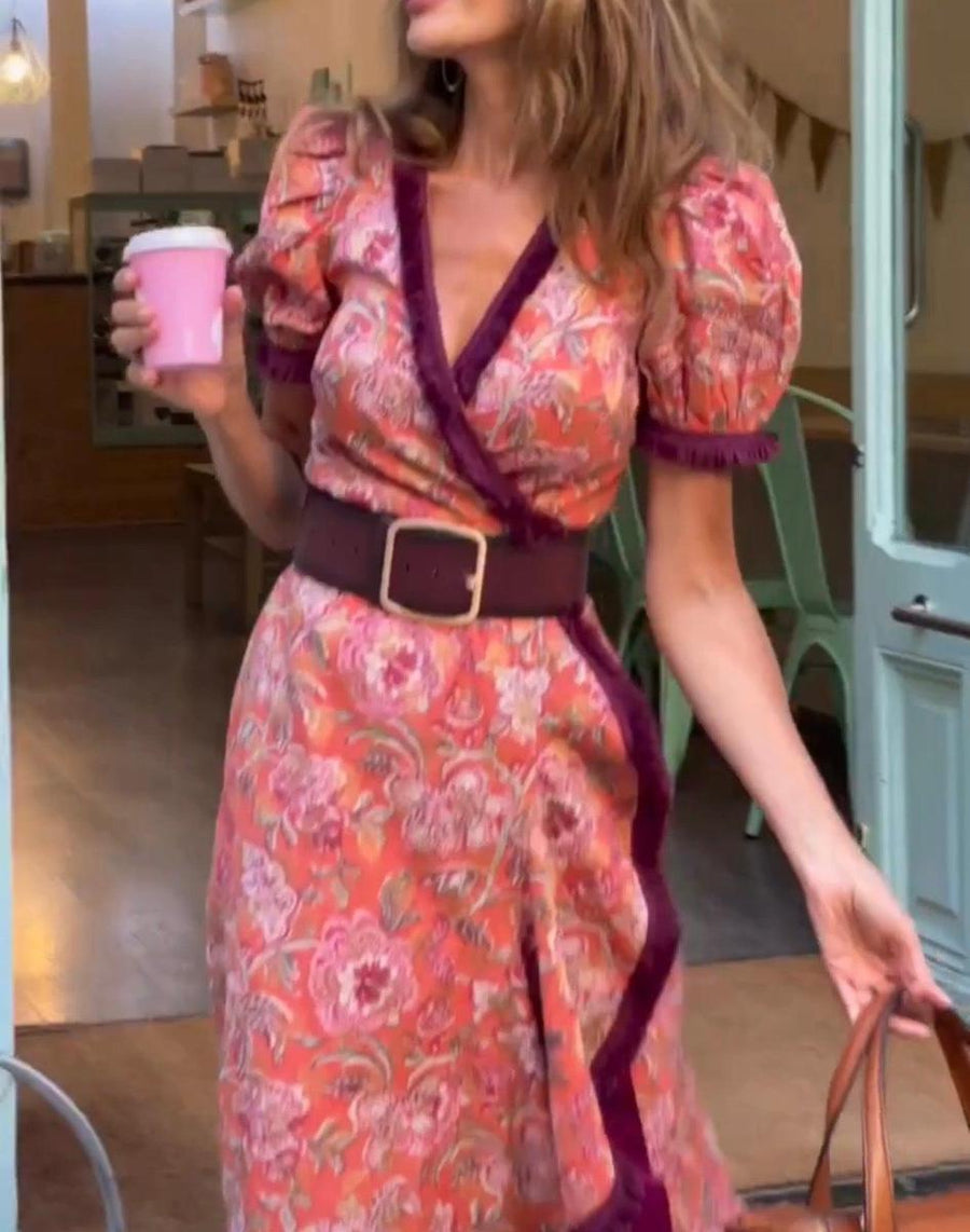 Rio de Onor – Vestido Longo com Mangas Bufantes