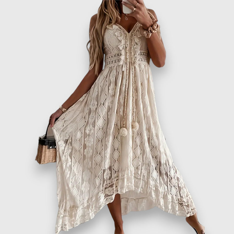 Monforte – Vestido Maxi com Renda