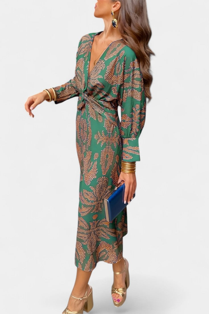 Macedo – Vestido Maxi com Nó na Cintura