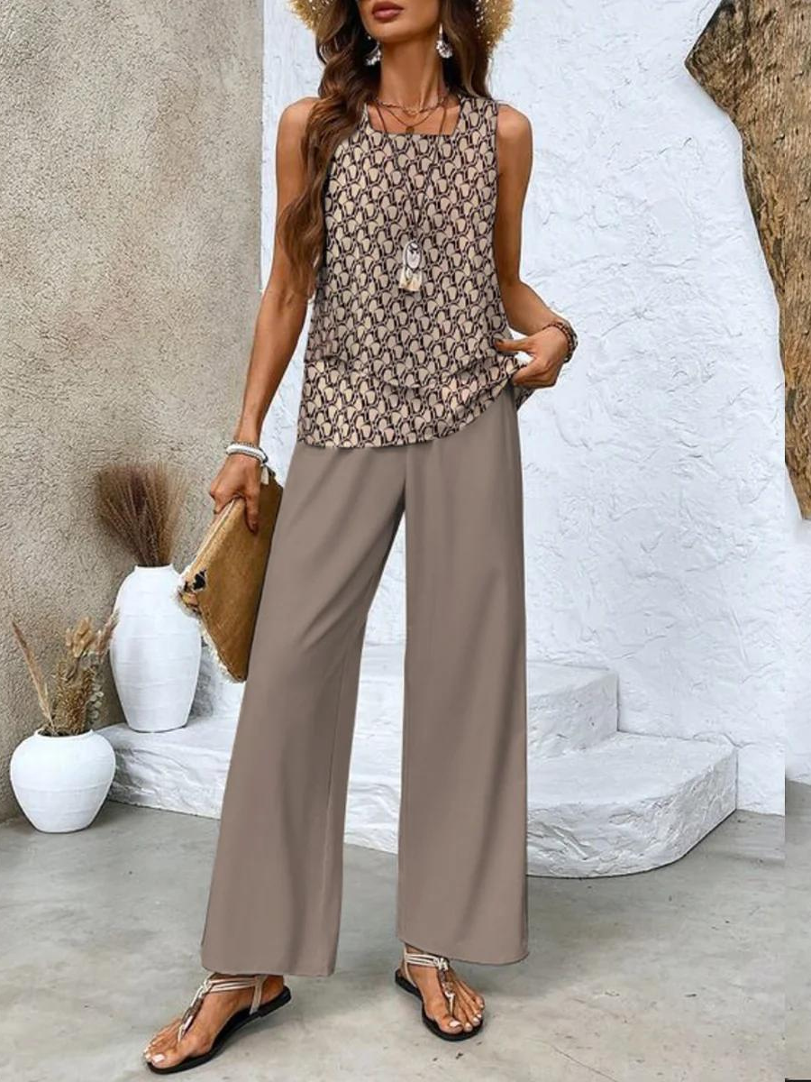 Tourém – Conjunto de Blusa e Calças Floral