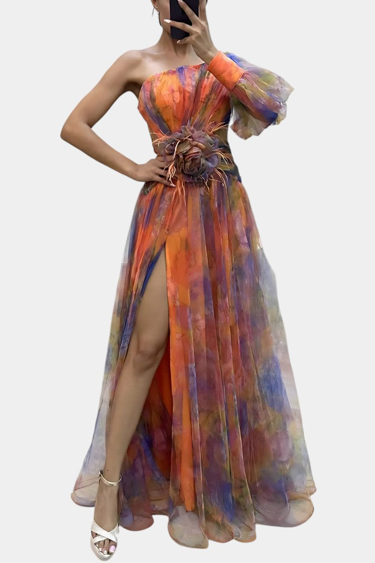 Miranda do Corvo – Vestido Maxi Assimétrico