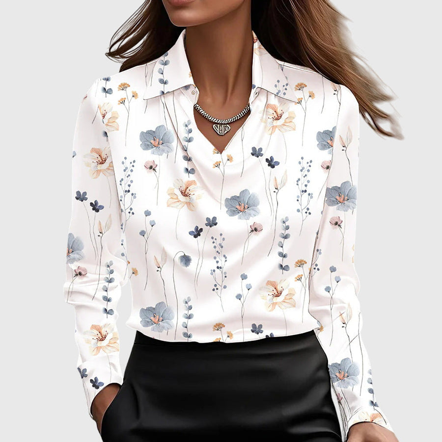 Pias – Blusa Drapeada com Brilho Suave