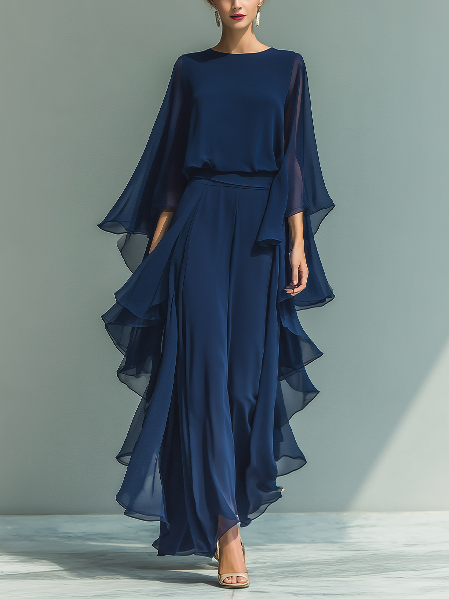 Vieira do Minho – Conjunto de Chiffon com Folhos