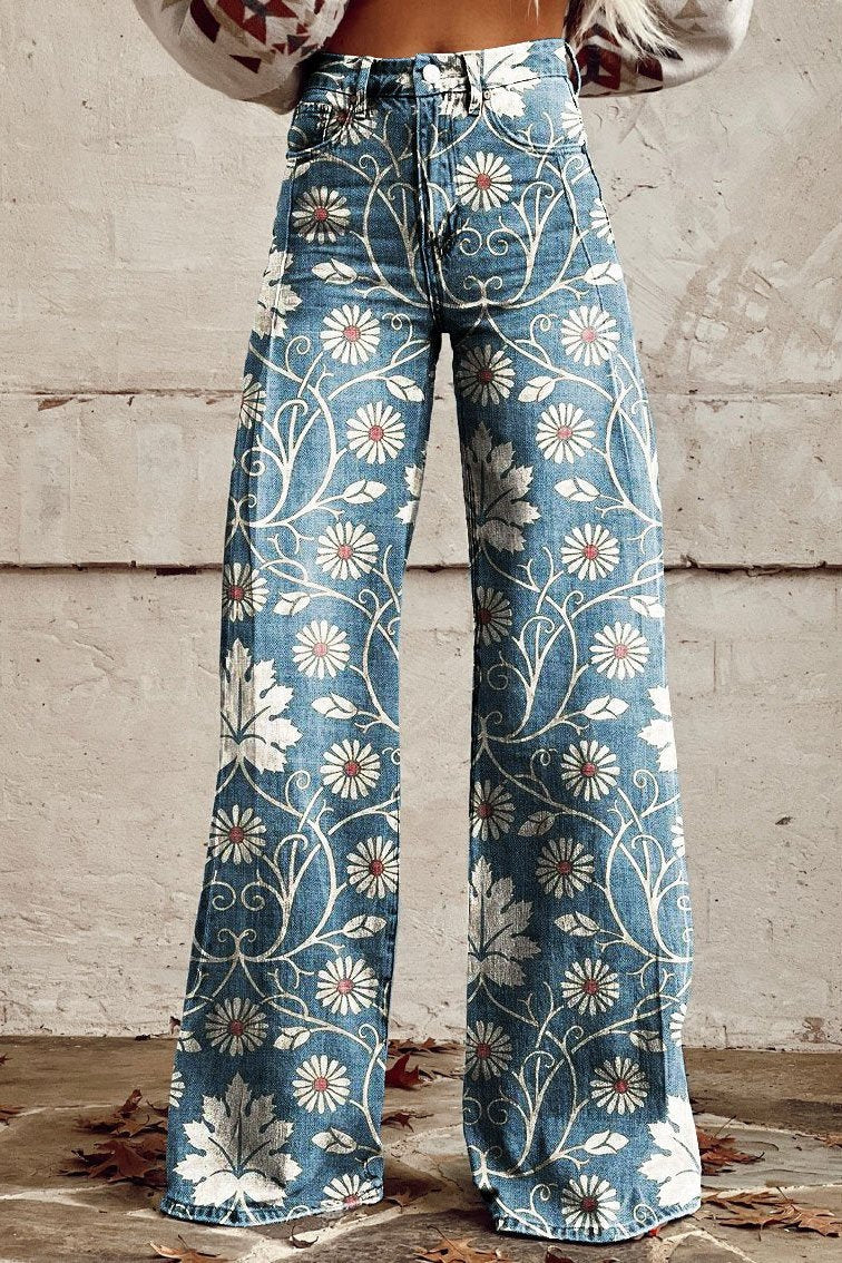 Drave – Calças Boho de Perna Solta