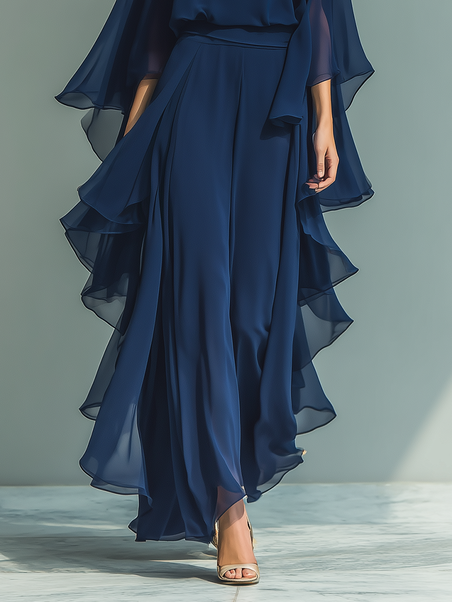 Vieira do Minho – Conjunto de Chiffon com Folhos