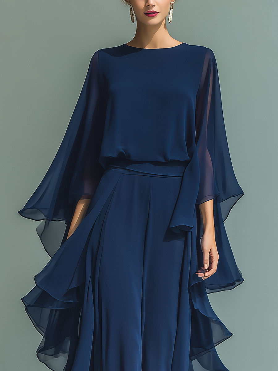 Vieira do Minho – Conjunto de Chiffon com Folhos