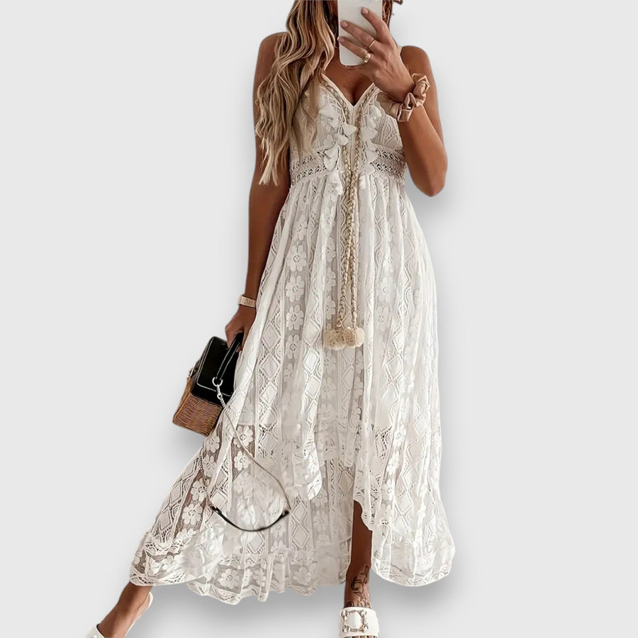 Monforte – Vestido Maxi com Renda