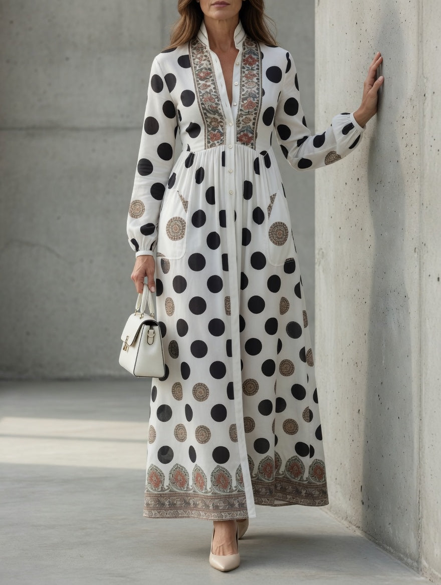 Loulé – Vestido Longo às Bolinhas