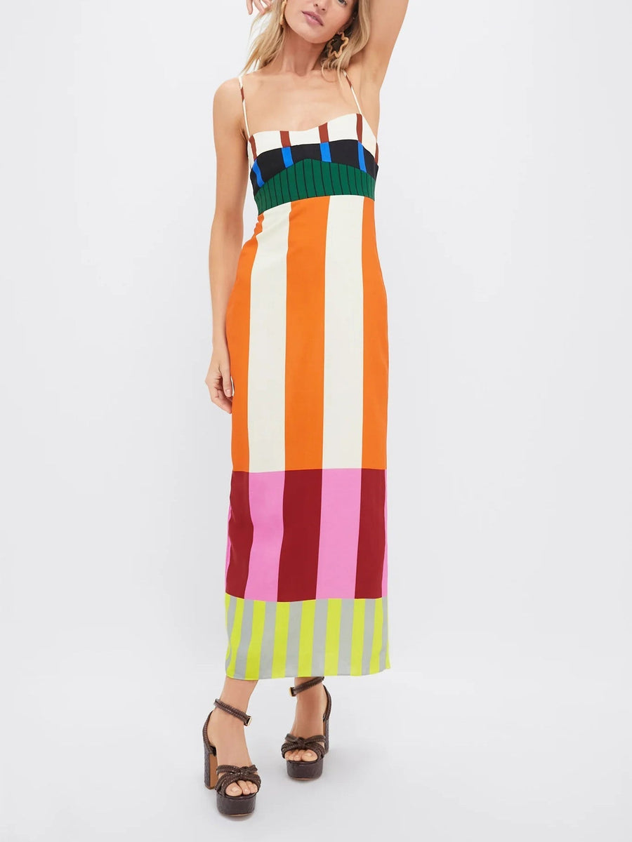 Bruçó – Vestido Longo às Riscas Coloridas