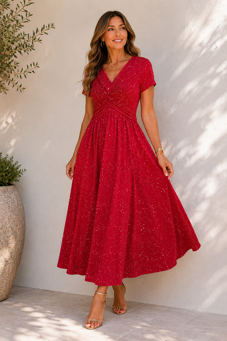 Barcelos – Vestido com Saia de Folhos