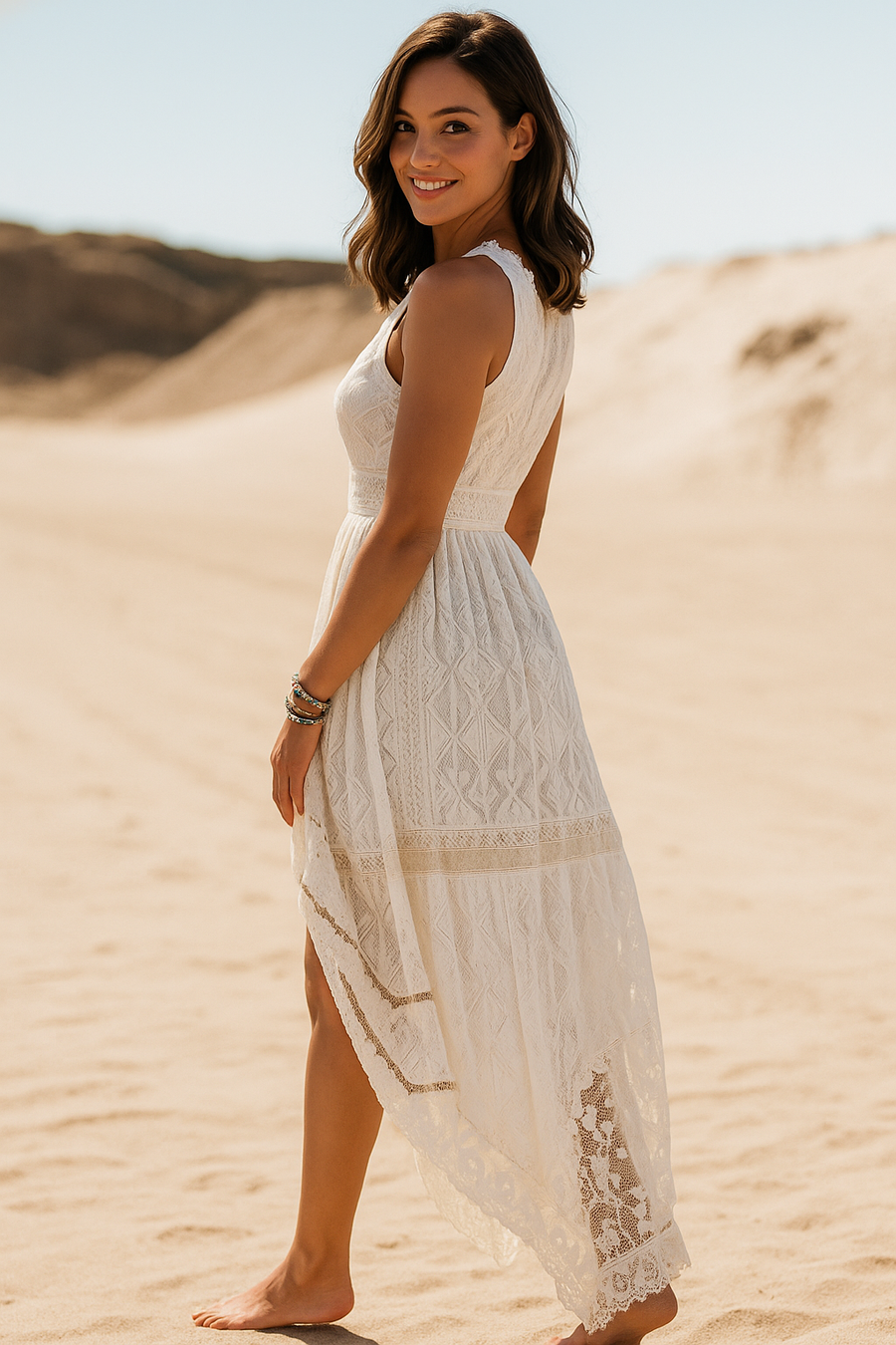 Terena – Vestido Boho com Renda