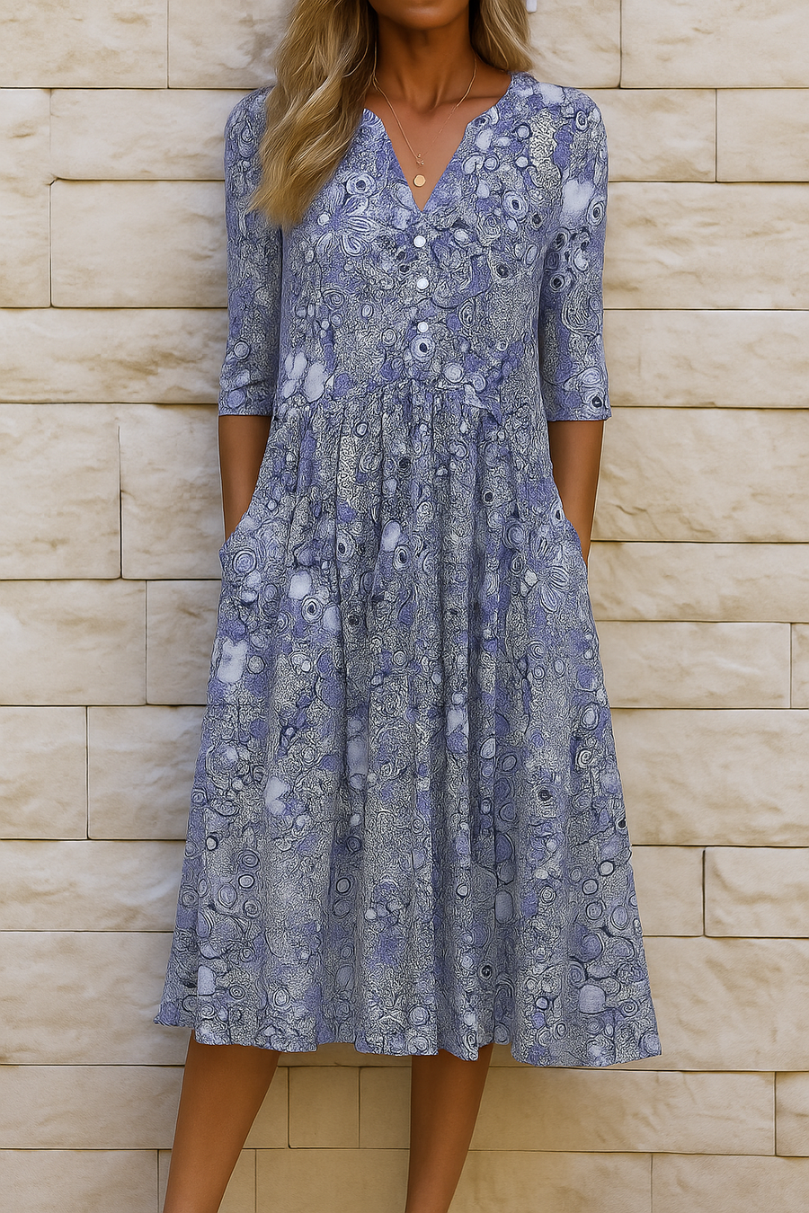 Vilachã – Vestido com Decote em V