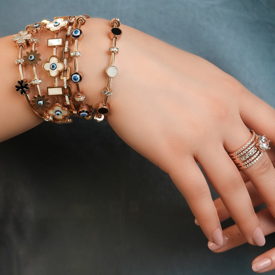 Faial – Pulseira Olho Grego com Cristais