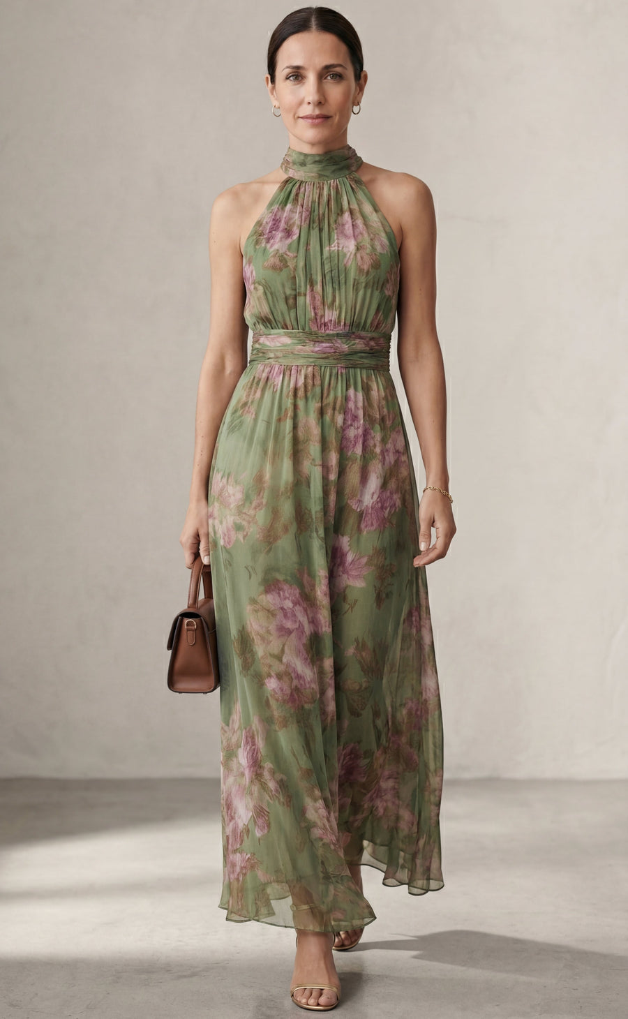 Ofir – Vestido Maxi Halter Floral