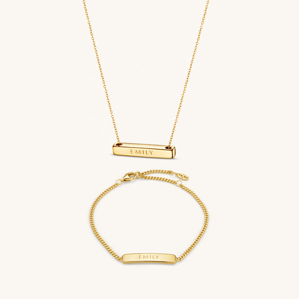 São Jorge – Conjunto Colar e Pulseira Gravável