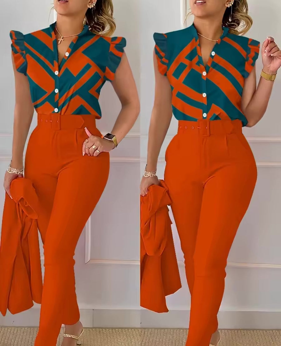 Avelãs de Ambom – Conjunto de Casaco, Calças e Camisa