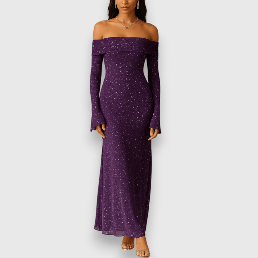 Vendas Novas – Vestido Maxi de Ombros Descobertos