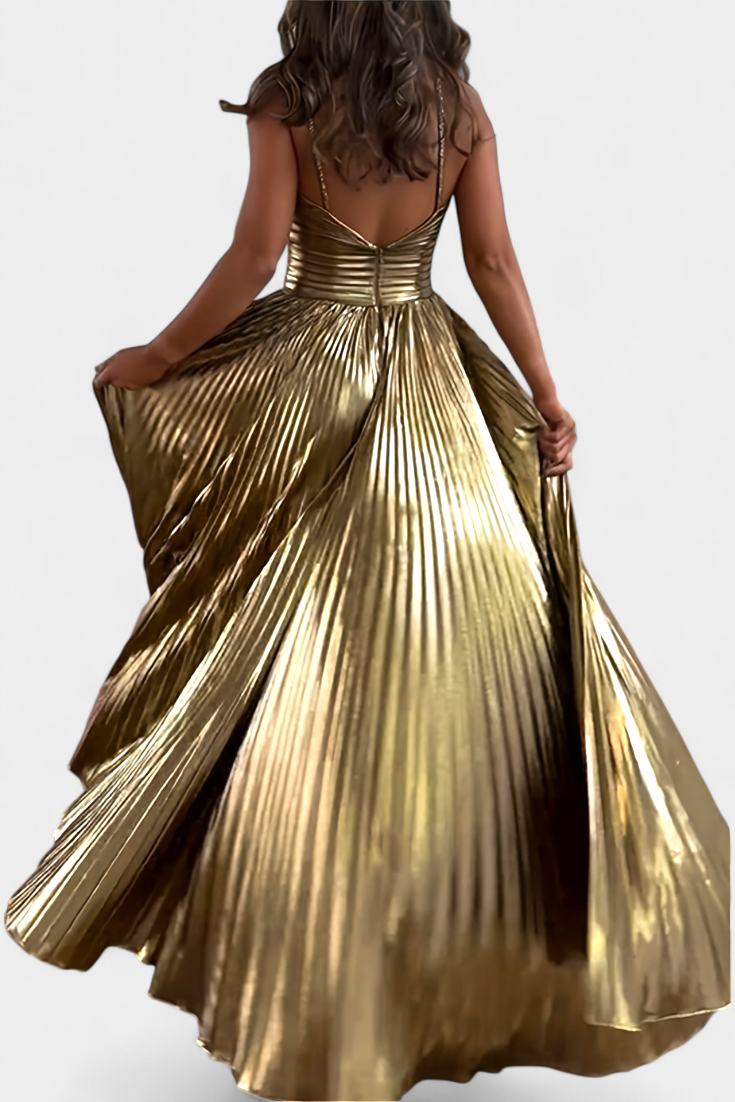 Tabuaço – Vestido Maxi Metalizado
