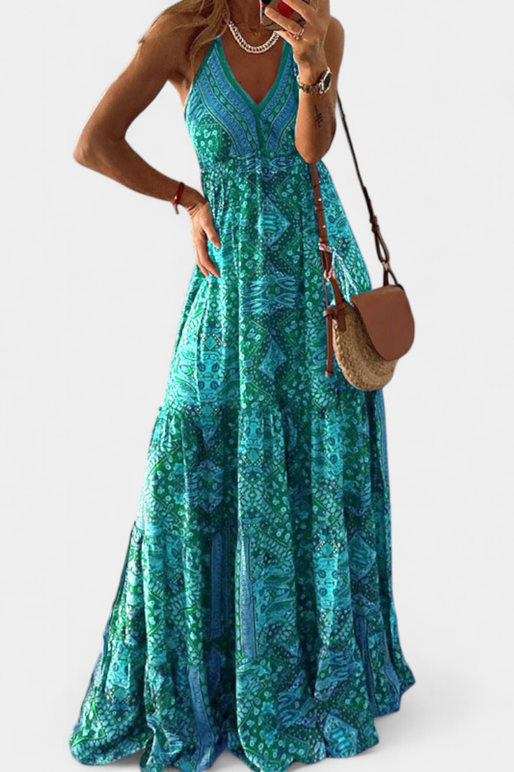 Constância – Vestido Floral de Alças