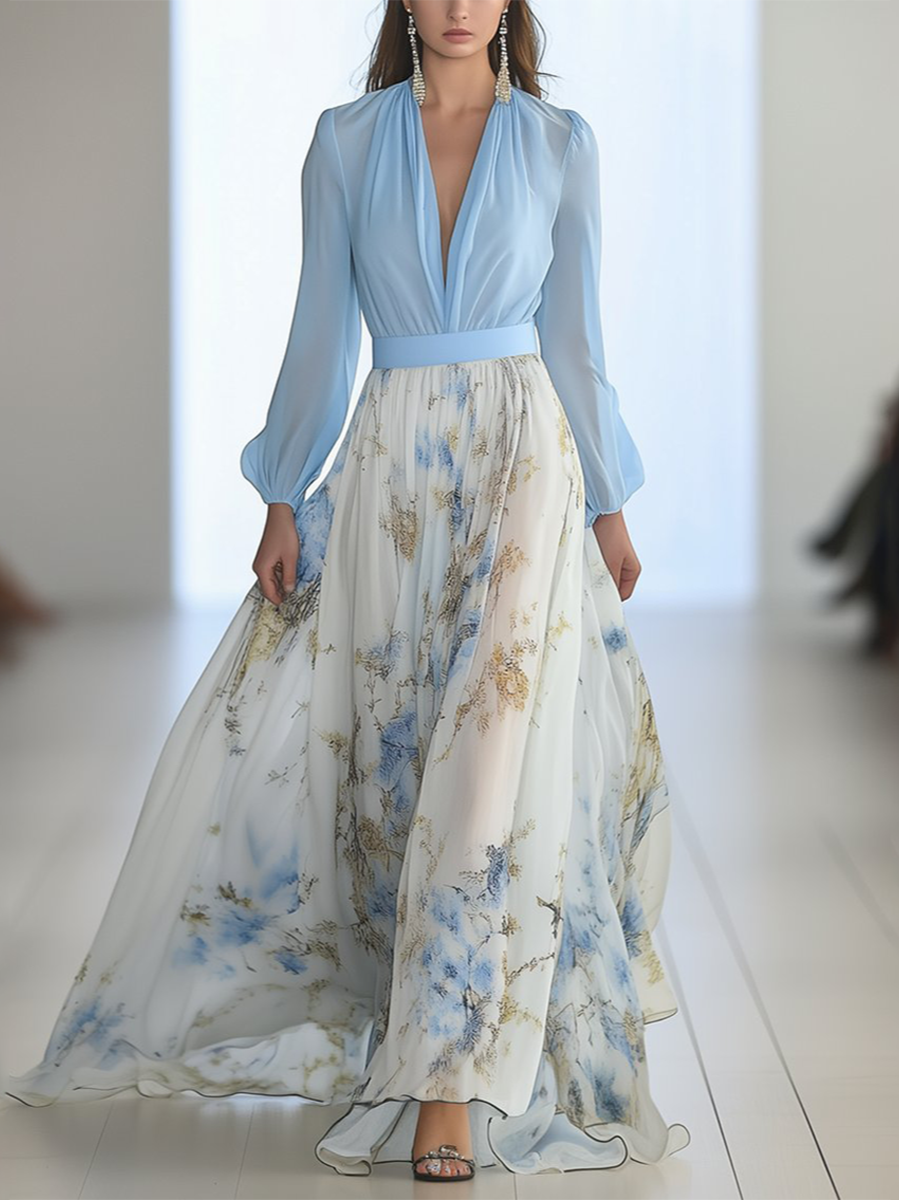 Lamelas – Vestido Floral de Corte Solto