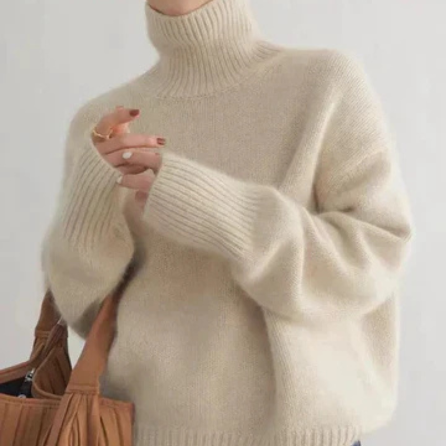 Penela – Camisola de Caxemira com Gola Alta