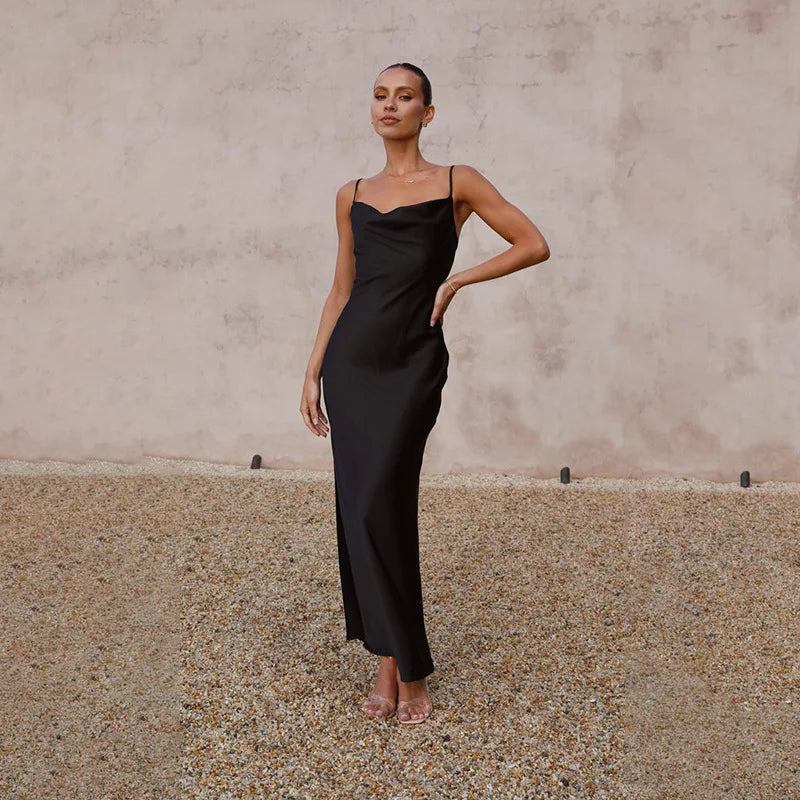 Variz – Vestido Longo de Cetim