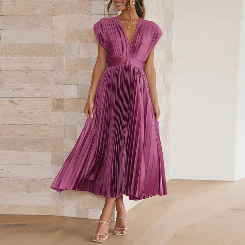 Ribalonga – Vestido Midi de Seda sem Mangas