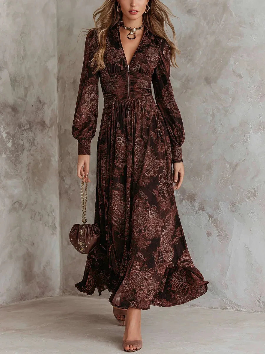 Argozelo – Vestido Amplo com Padrão Paisley