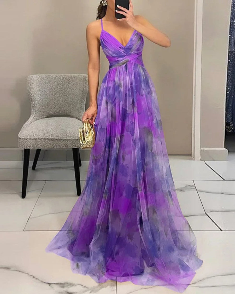 Mirandela – Vestido Longo Floral em Chiffon