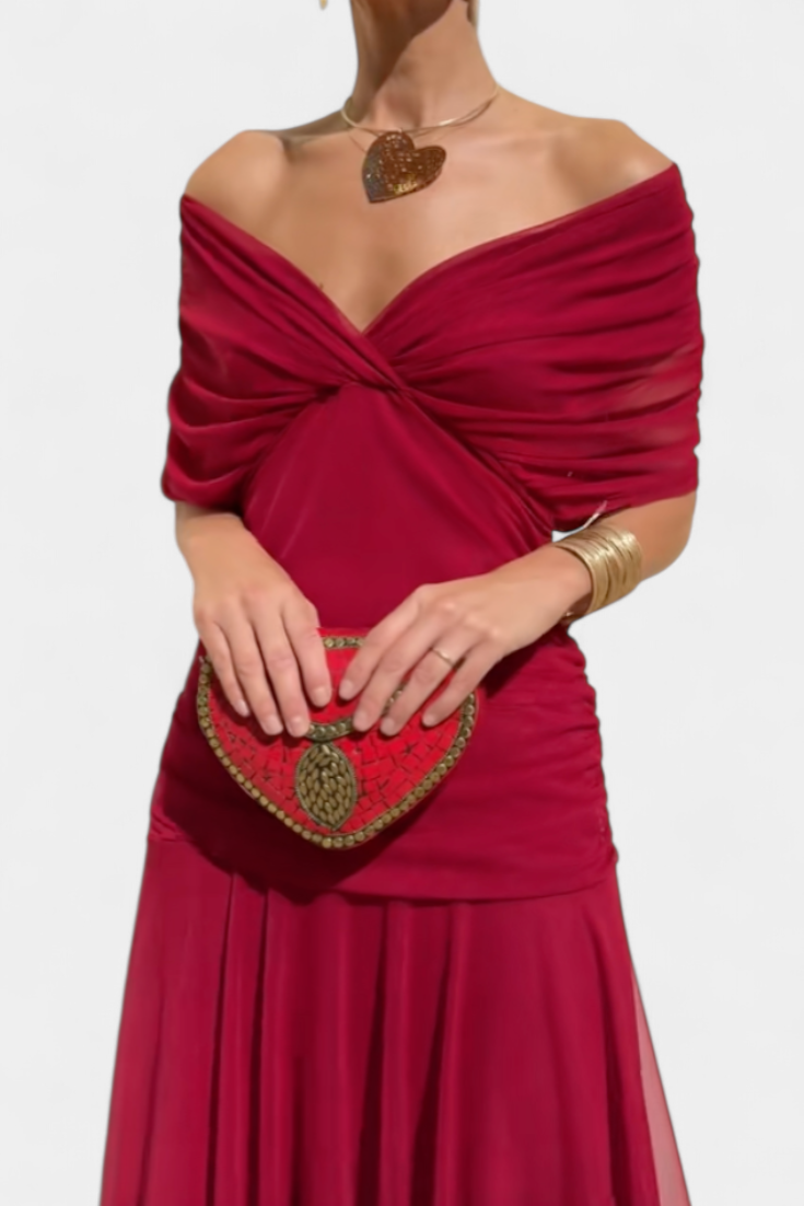 Vilarandelo – Vestido Largo de Flores com Decote em V