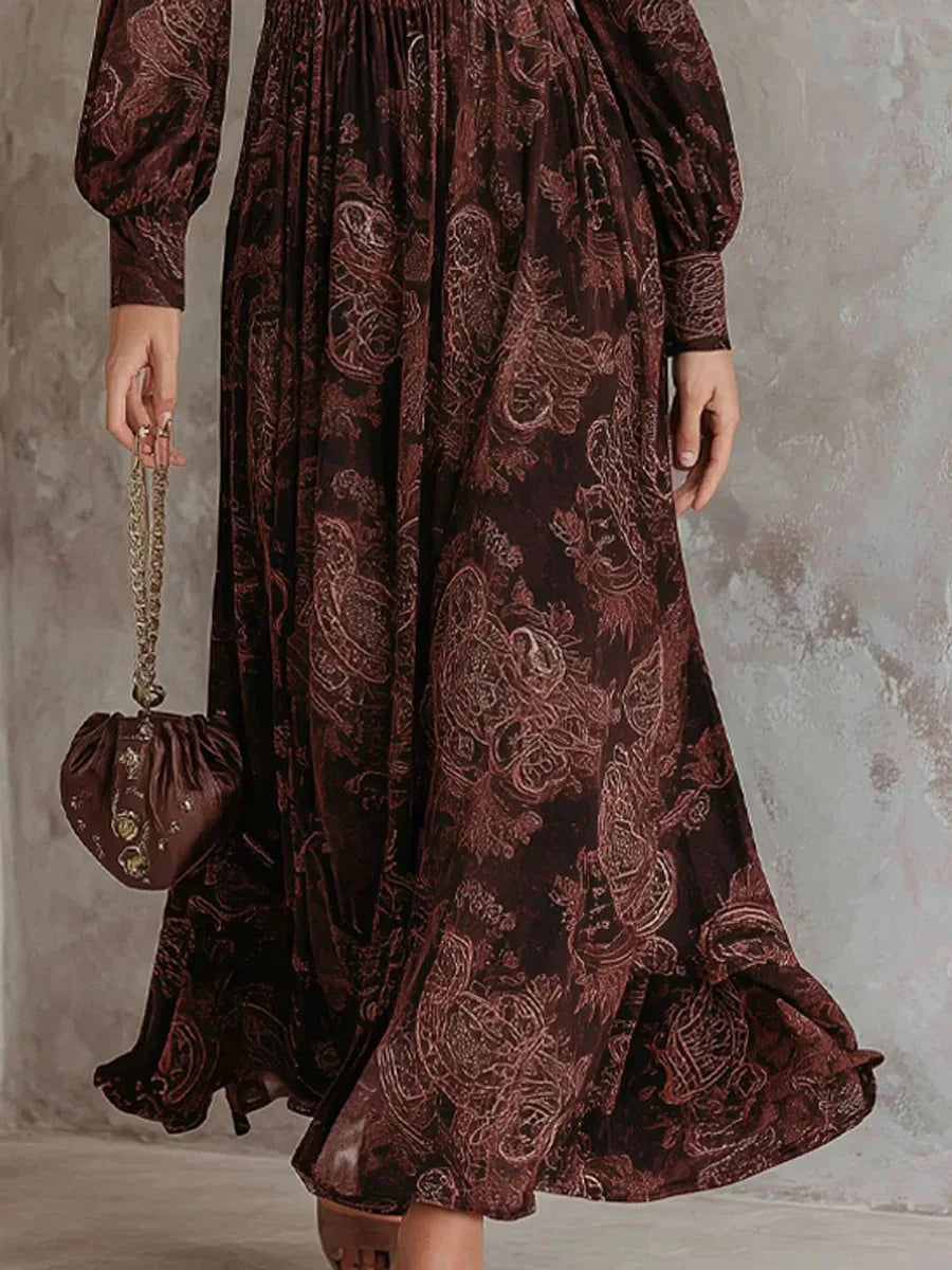 Argozelo – Vestido Amplo com Padrão Paisley