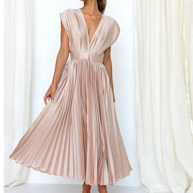 Ribalonga – Vestido Midi de Seda sem Mangas